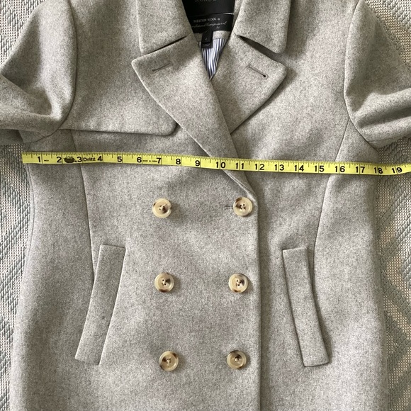 J. Crew Melton Wool Gray Short Pea Coat Size 2 - Picture 11 of 15